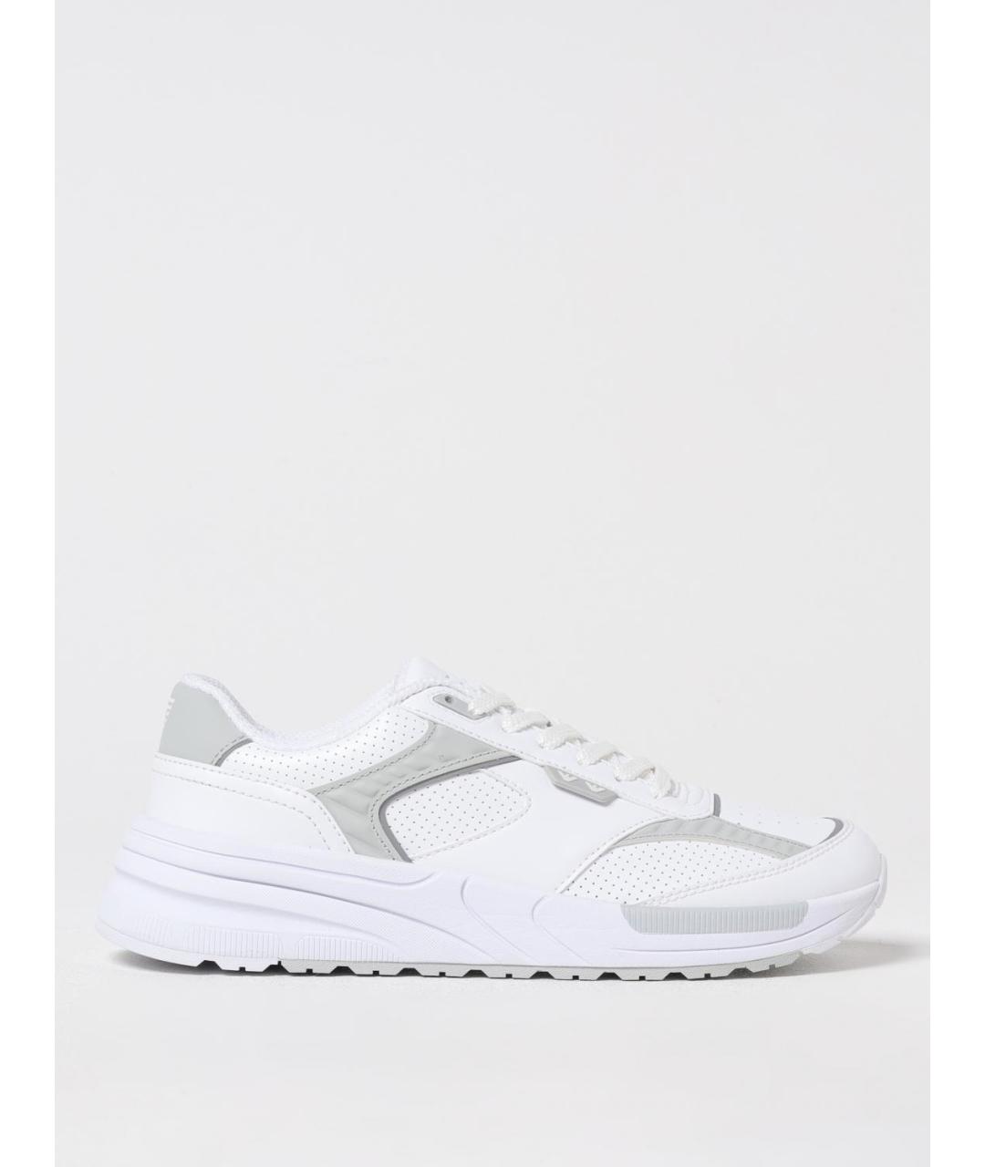 EA7 Белые синтетические низкие кроссовки / кеды, фото 4