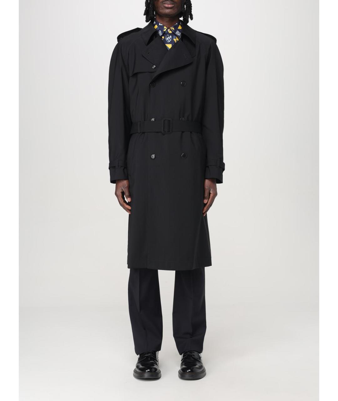 FENDI Черный шерстяной тренч / плащ, фото 6