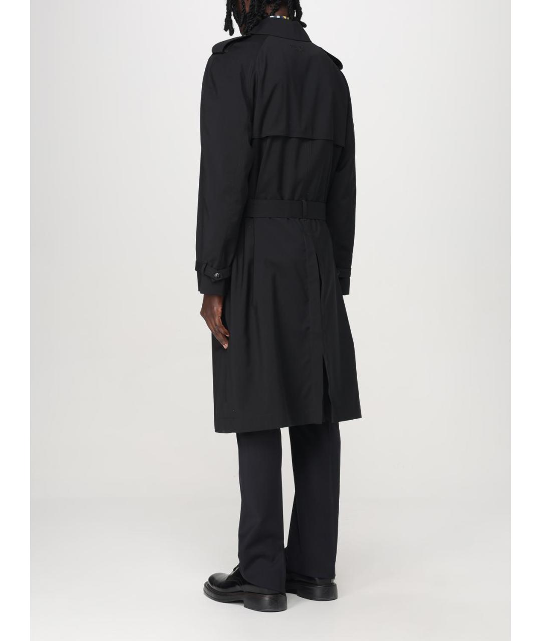 FENDI Черный шерстяной тренч / плащ, фото 3