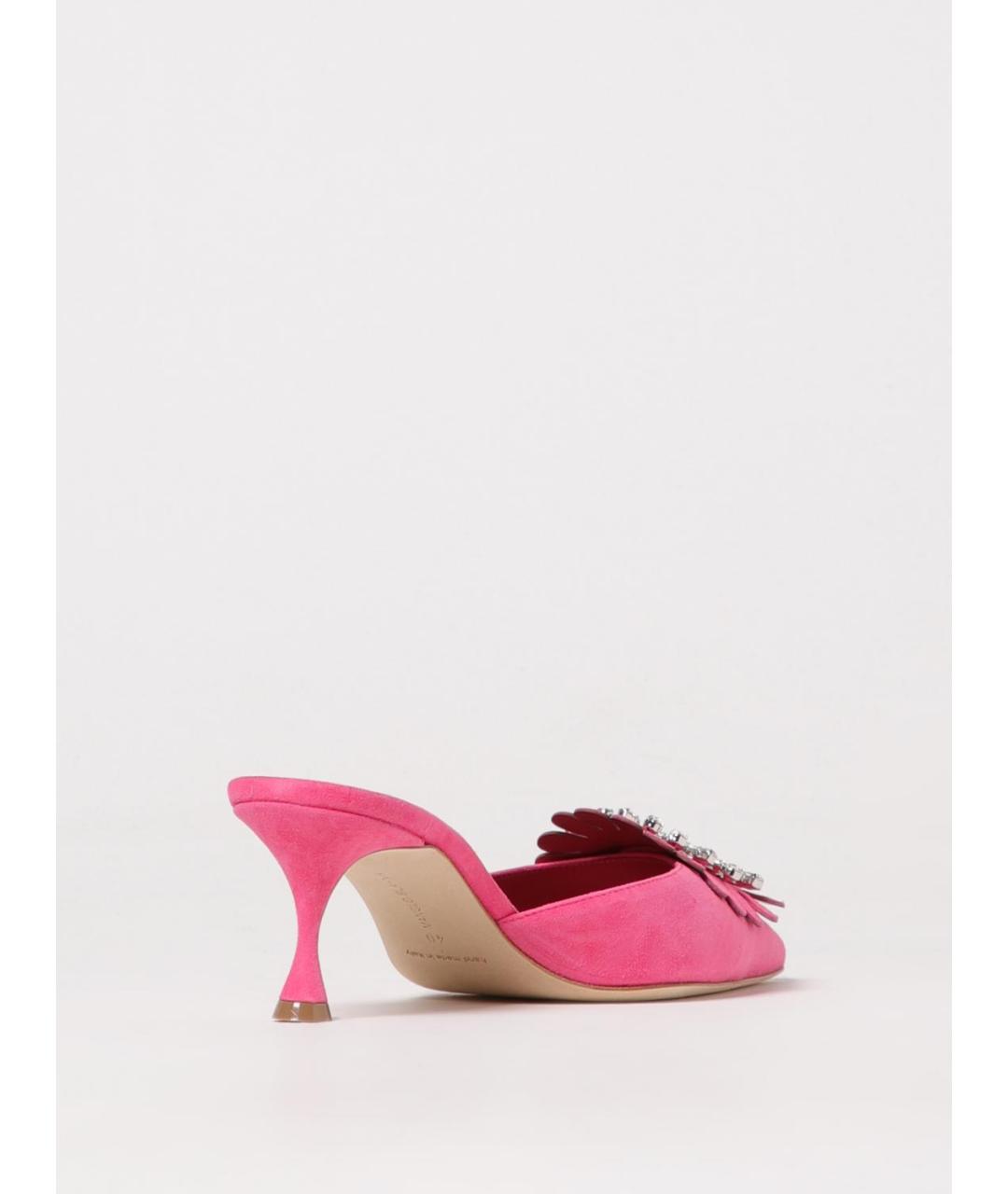 MANOLO BLAHNIK Замшевые мюли, фото 3