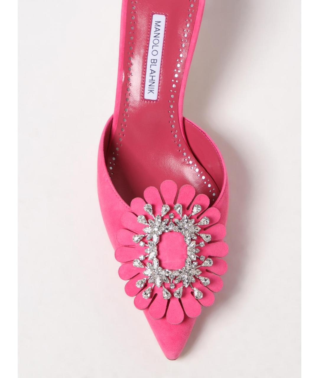 MANOLO BLAHNIK Замшевые мюли, фото 4