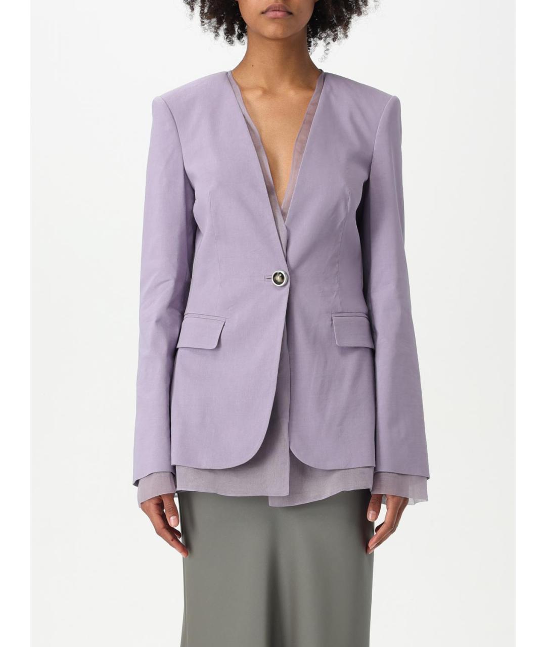 PINKO Фиолетовый жакет/пиджак, фото 2