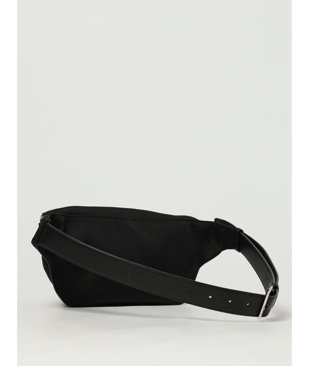 SAINT LAURENT Черная тканевая поясная сумка, фото 3