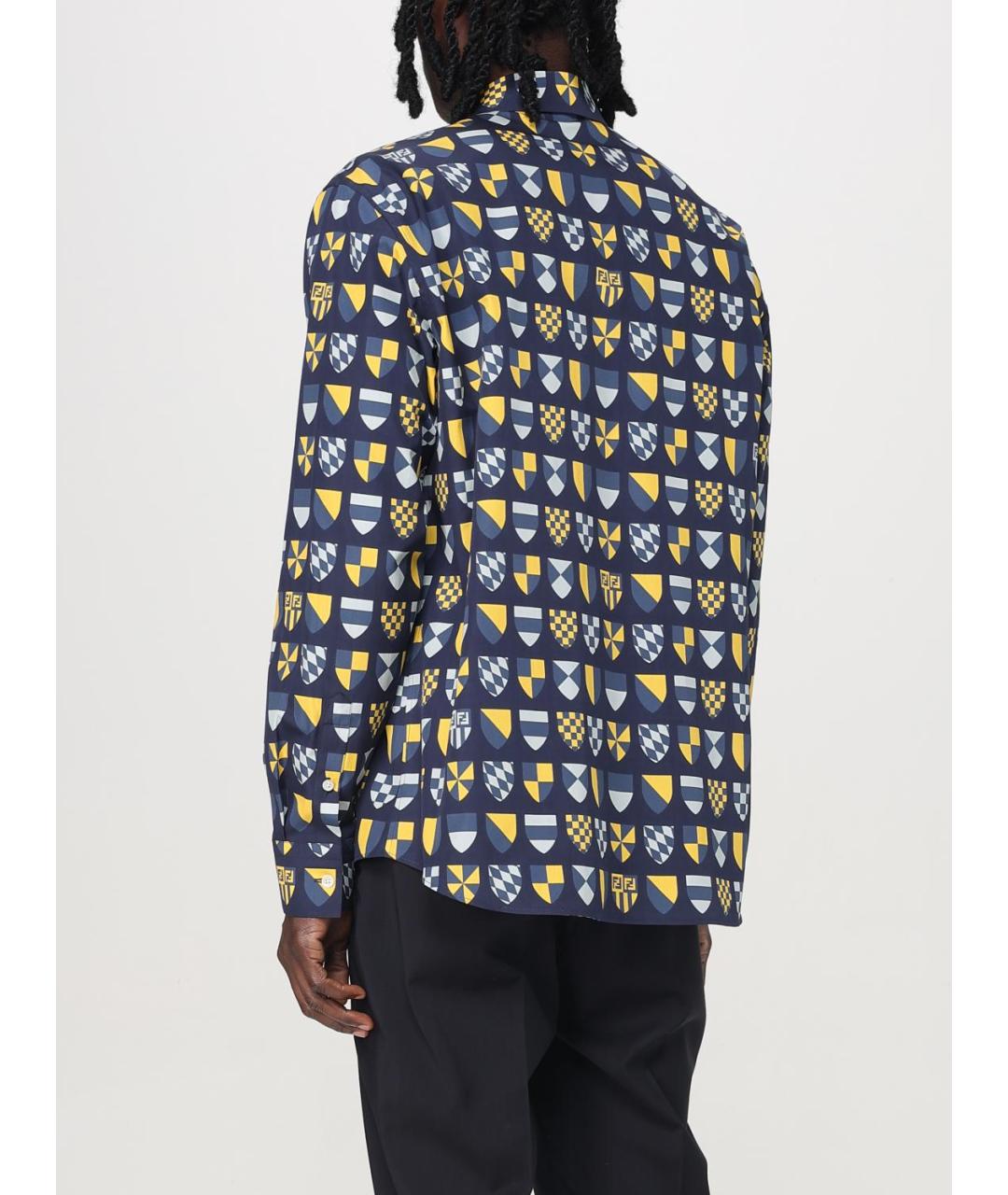 FENDI Мульти хлопковая кэжуал рубашка, фото 3