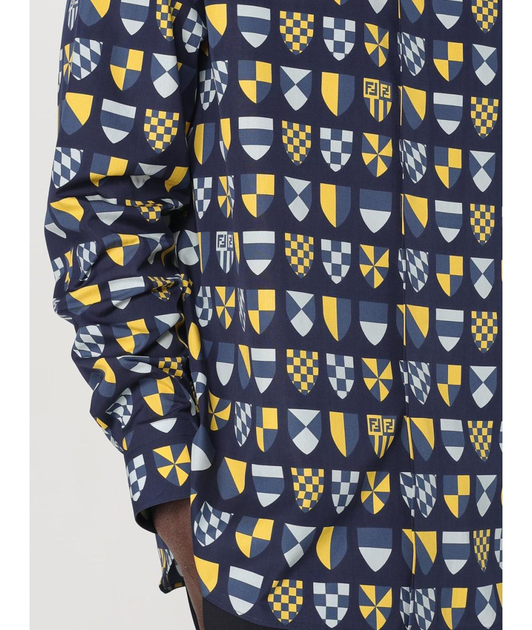 FENDI Мульти хлопковая кэжуал рубашка, фото 5