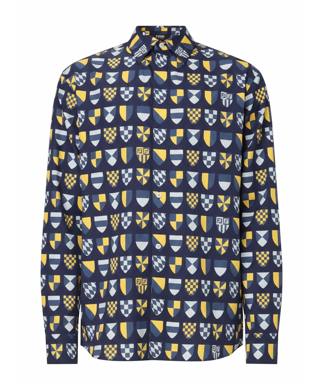 FENDI Мульти хлопковая кэжуал рубашка, фото 1