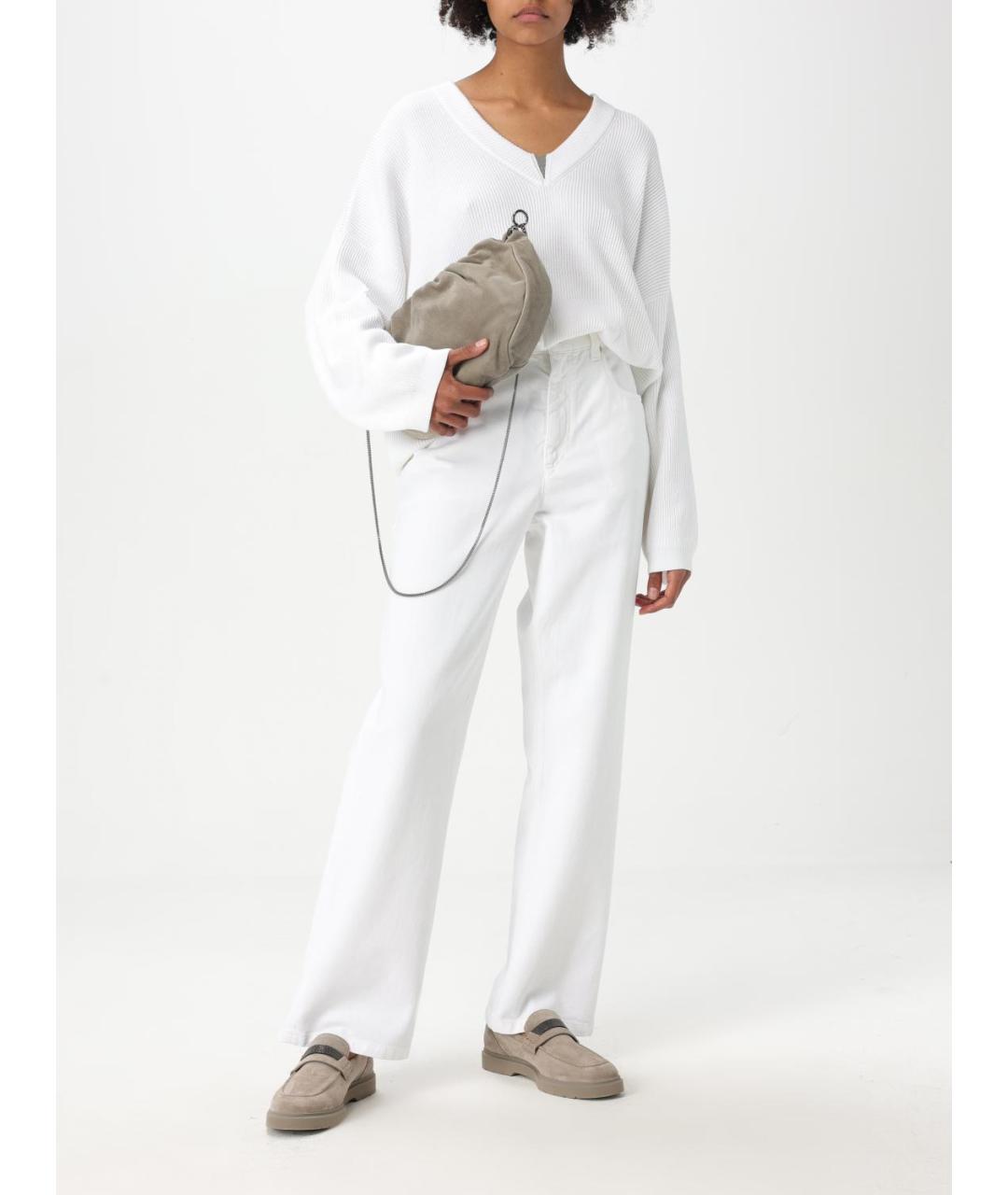 BRUNELLO CUCINELLI Бежевая кожаная сумка через плечо, фото 2