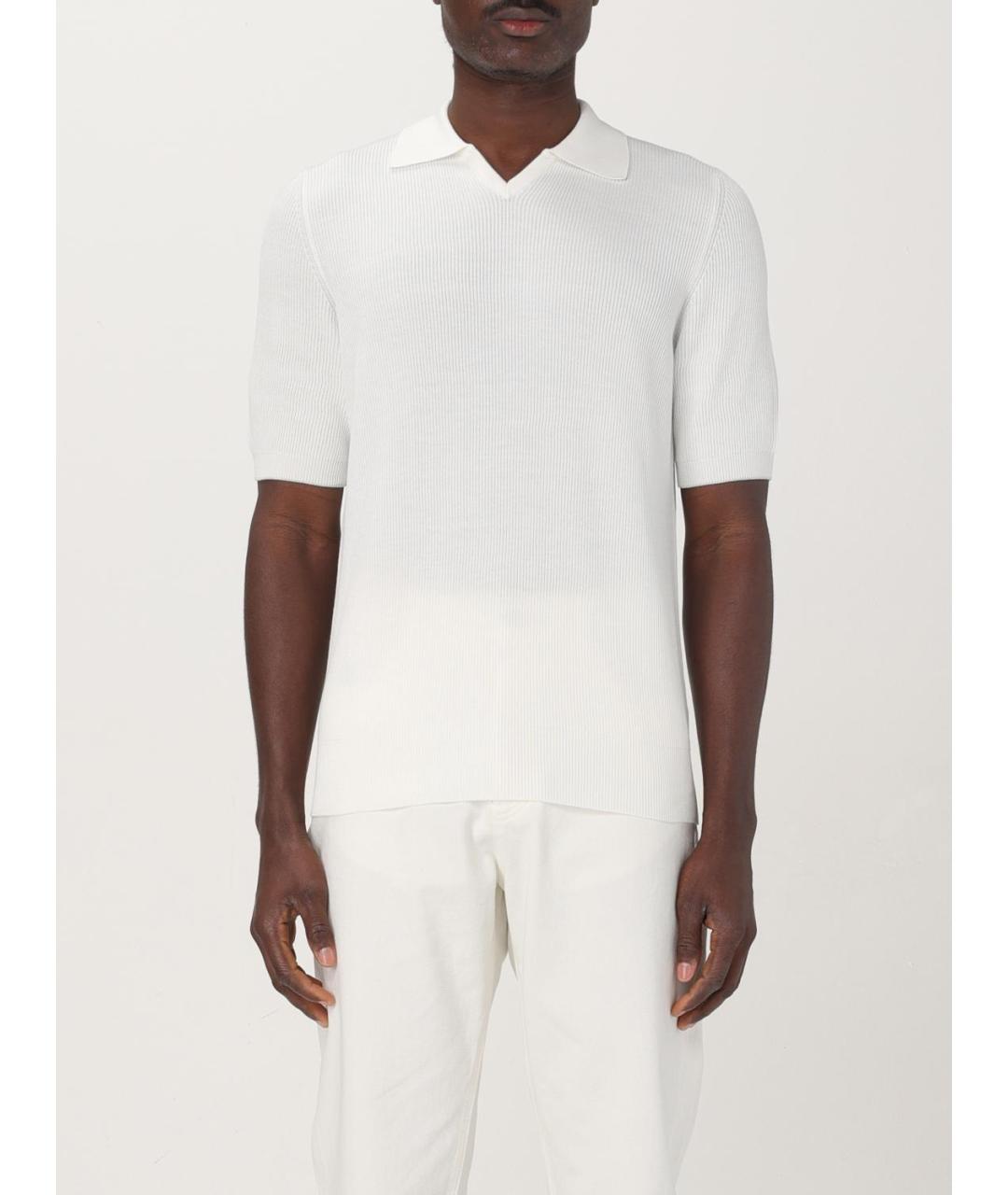 BRUNELLO CUCINELLI Бежевое поло с коротким рукавом, фото 2