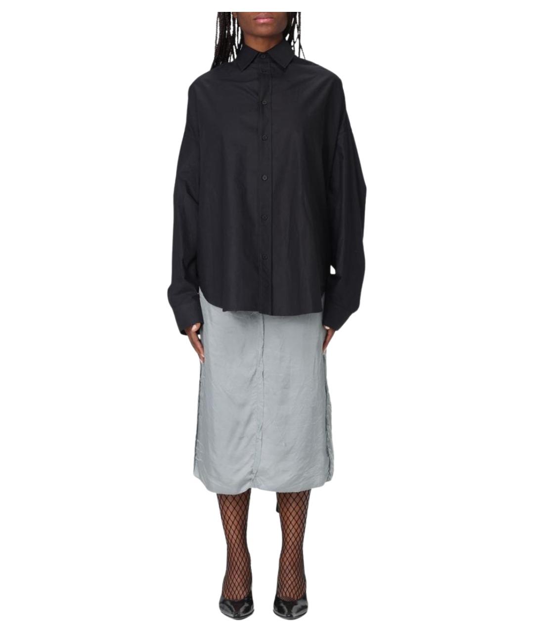 BALENCIAGA Черная хлопковая рубашка, фото 1