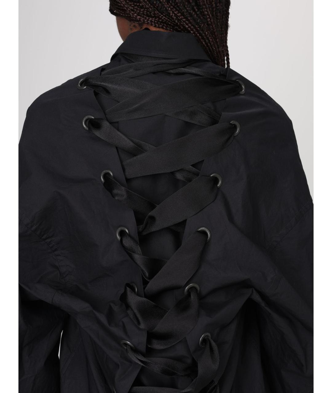 BALENCIAGA Черная хлопковая рубашка, фото 5
