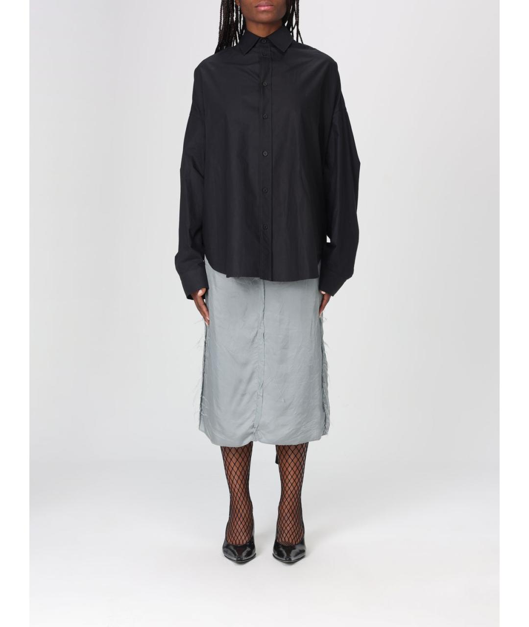 BALENCIAGA Черная хлопковая рубашка, фото 6