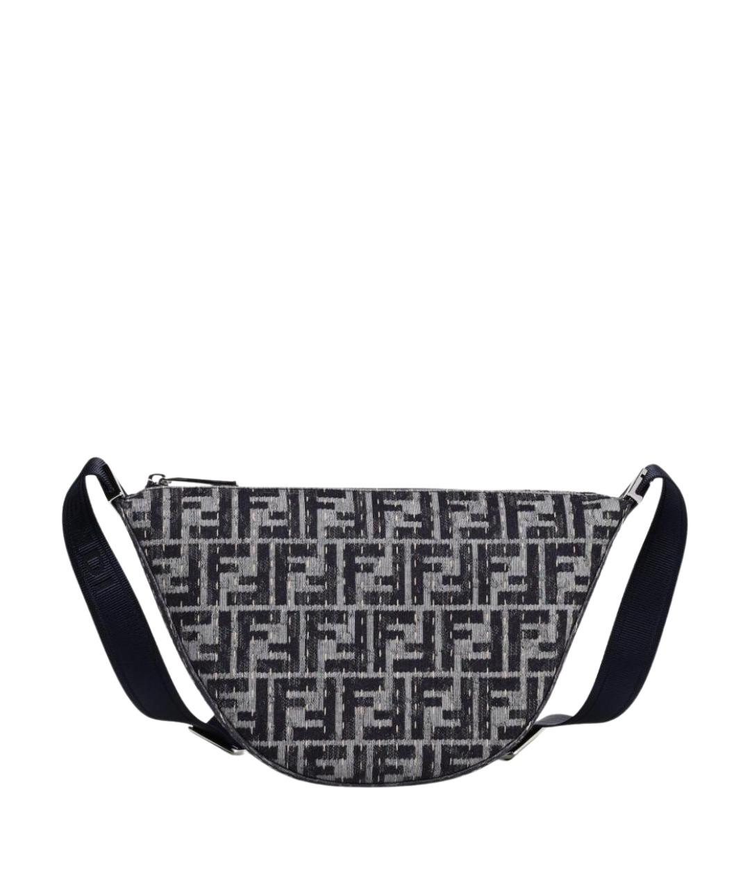 FENDI Синяя тканевая сумка на плечо, фото 1