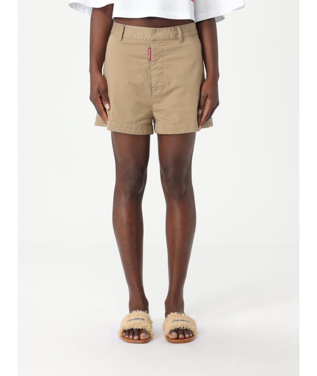 DSQUARED2 Бежевые хлопковые шорты, фото 5