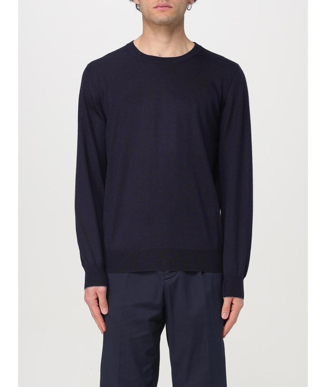 BRUNELLO CUCINELLI Синий кашемировый джемпер / свитер, фото 2