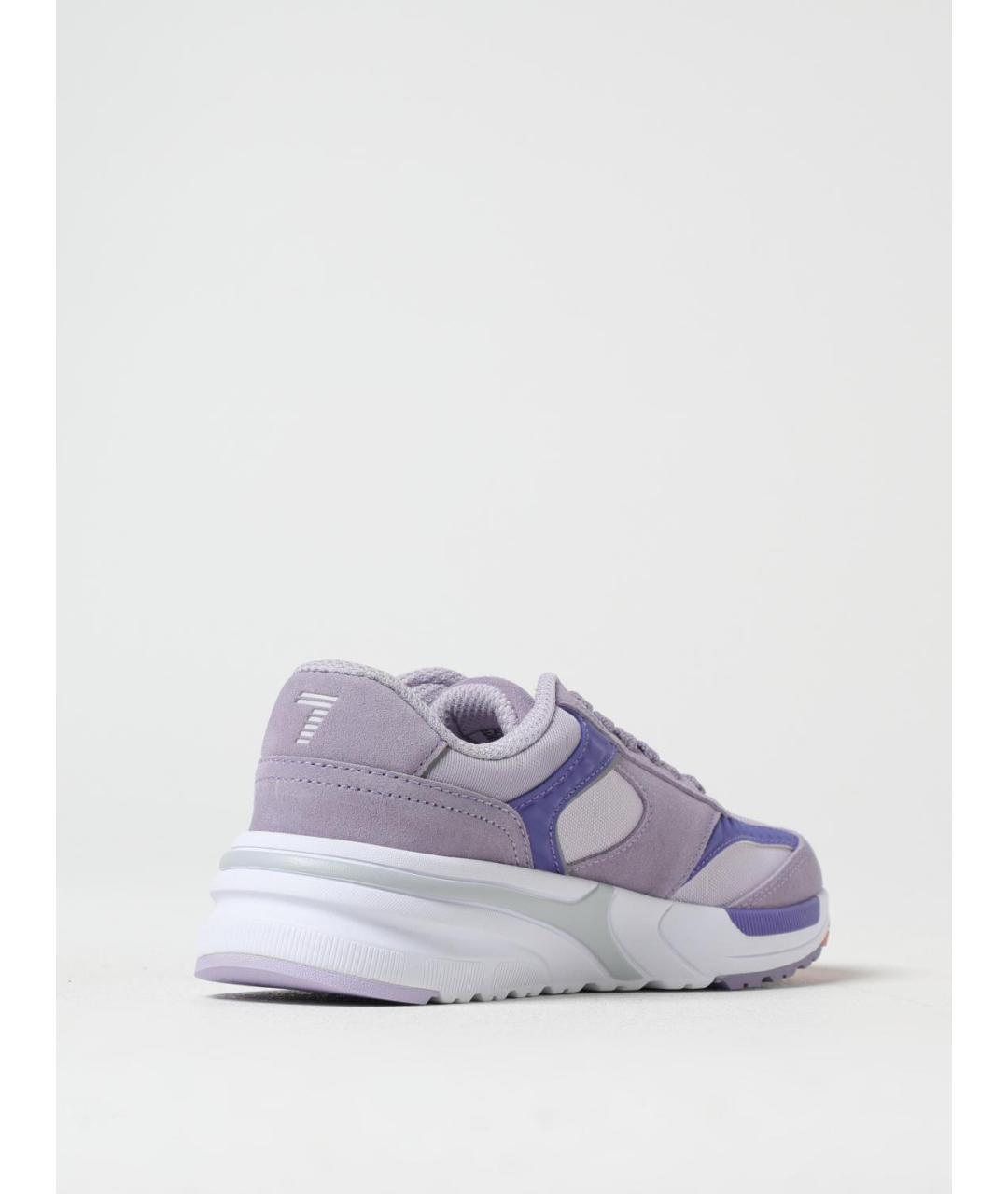 EA7 Фиолетовые синтетические низкие кроссовки / кеды, фото 3