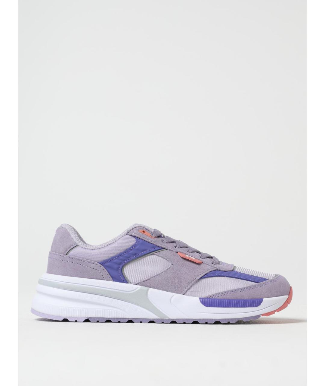 EA7 Фиолетовые синтетические низкие кроссовки / кеды, фото 4