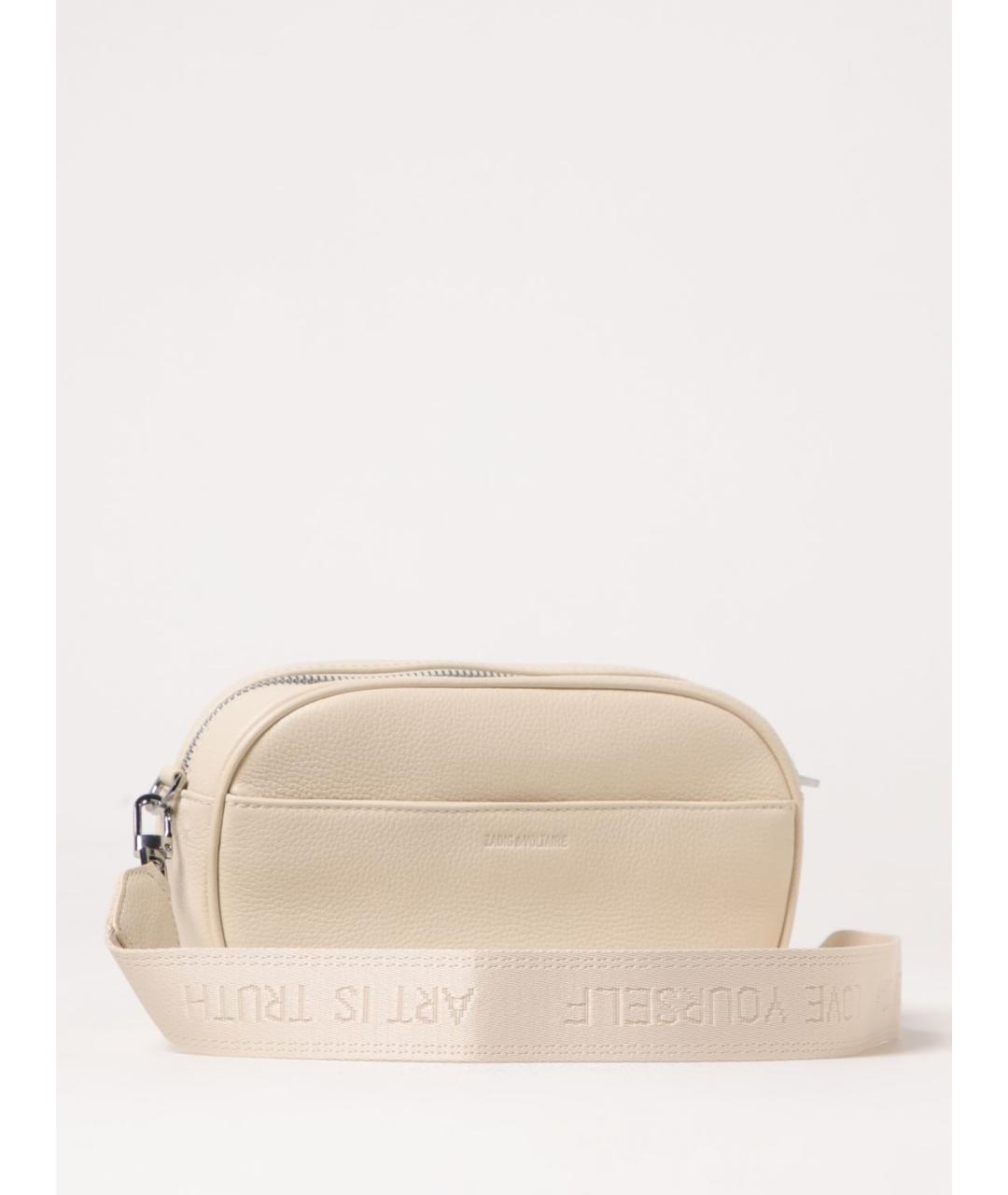 ZADIG & VOLTAIRE Бежевая кожаная сумка через плечо, фото 2