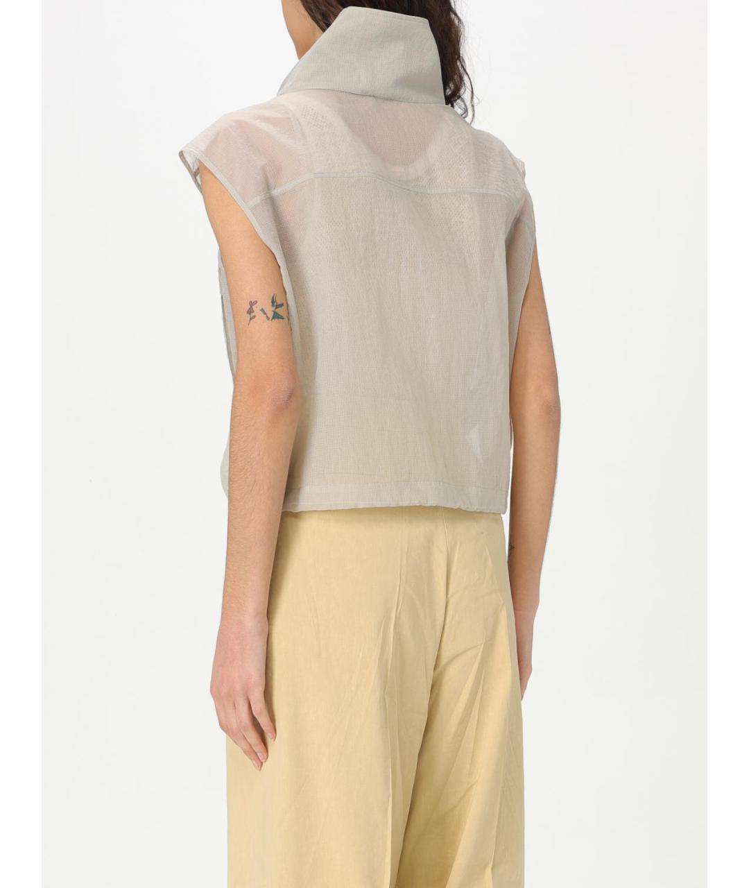 PINKO Серый полиамидовый жилет, фото 3