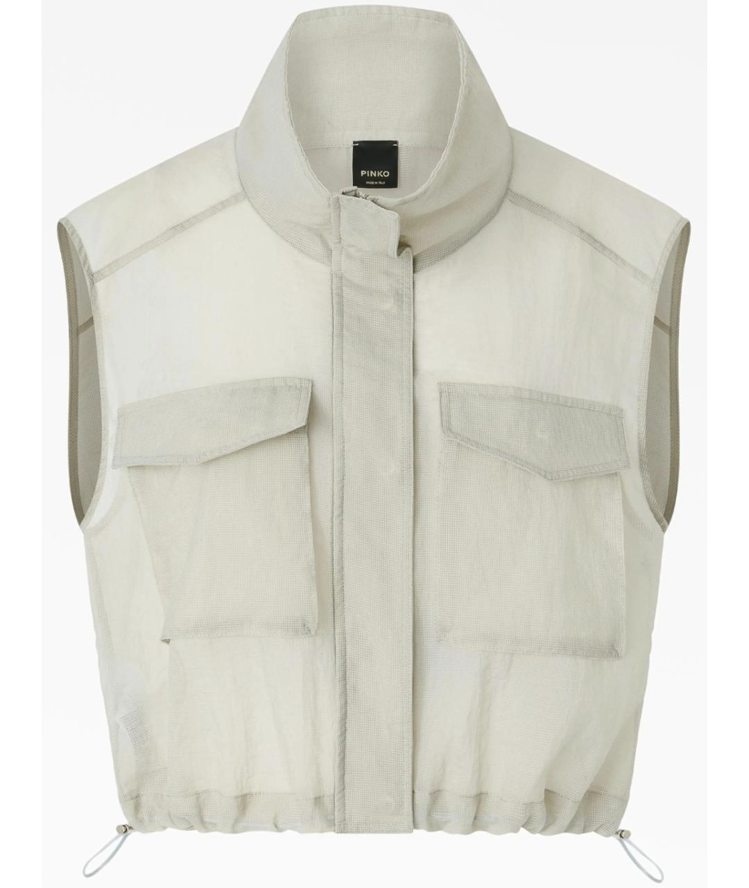 PINKO Серый полиамидовый жилет, фото 1
