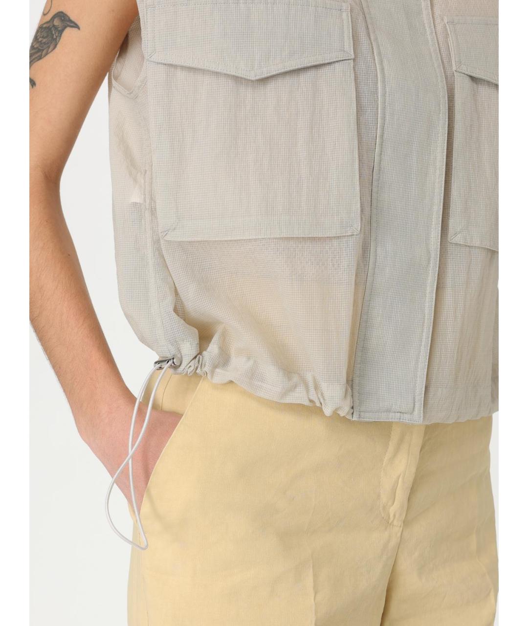 PINKO Серый полиамидовый жилет, фото 5