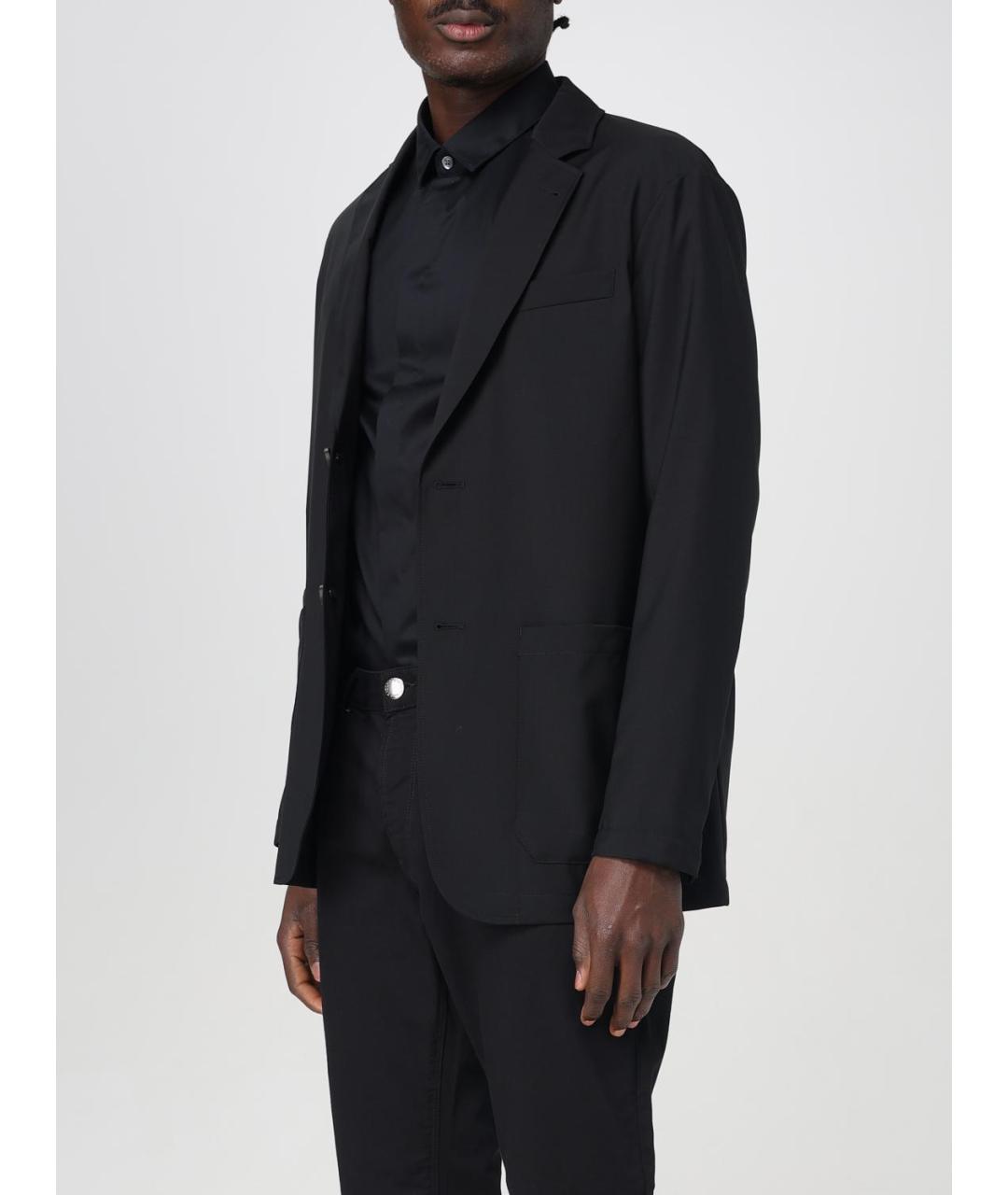 EMPORIO ARMANI Черный шерстяной пиджак, фото 3