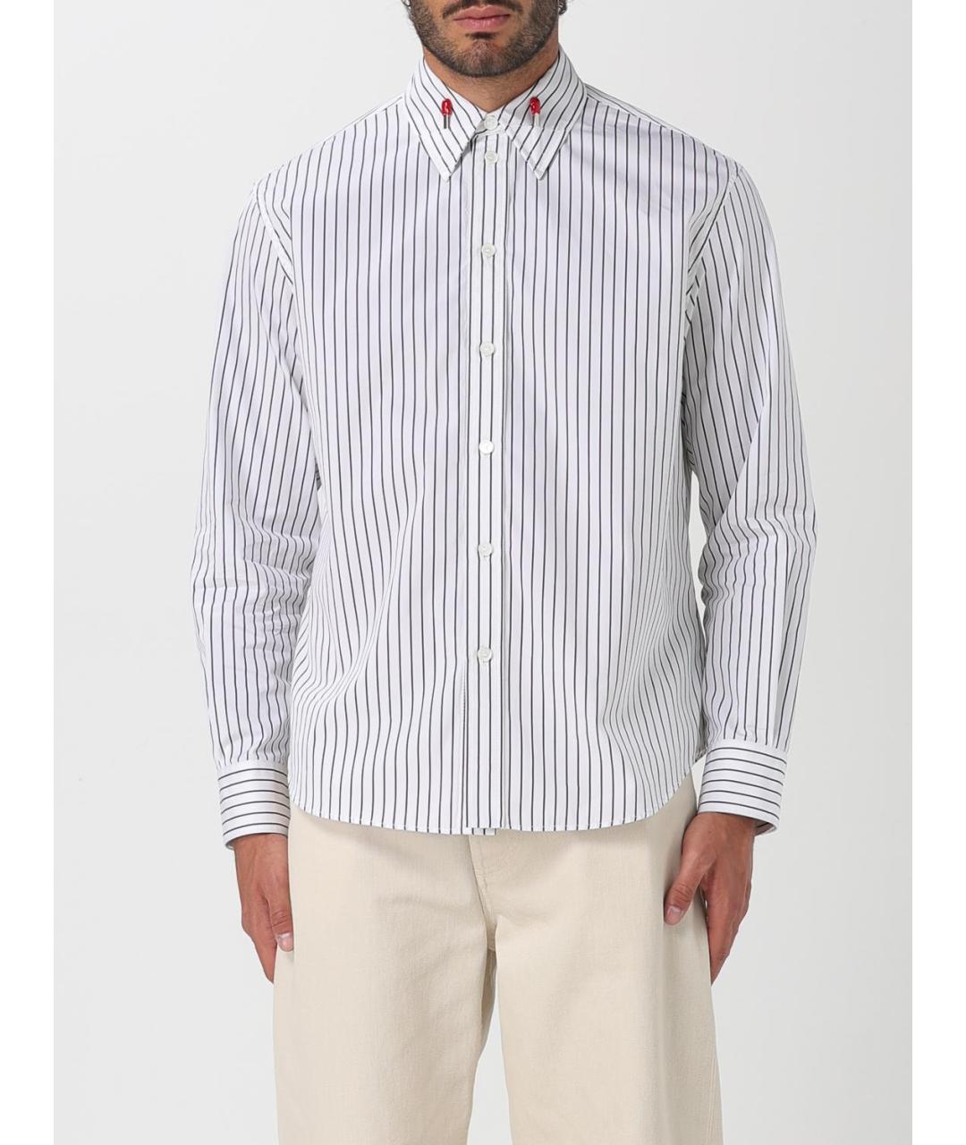 BOTTEGA VENETA Белая хлопковая кэжуал рубашка, фото 6