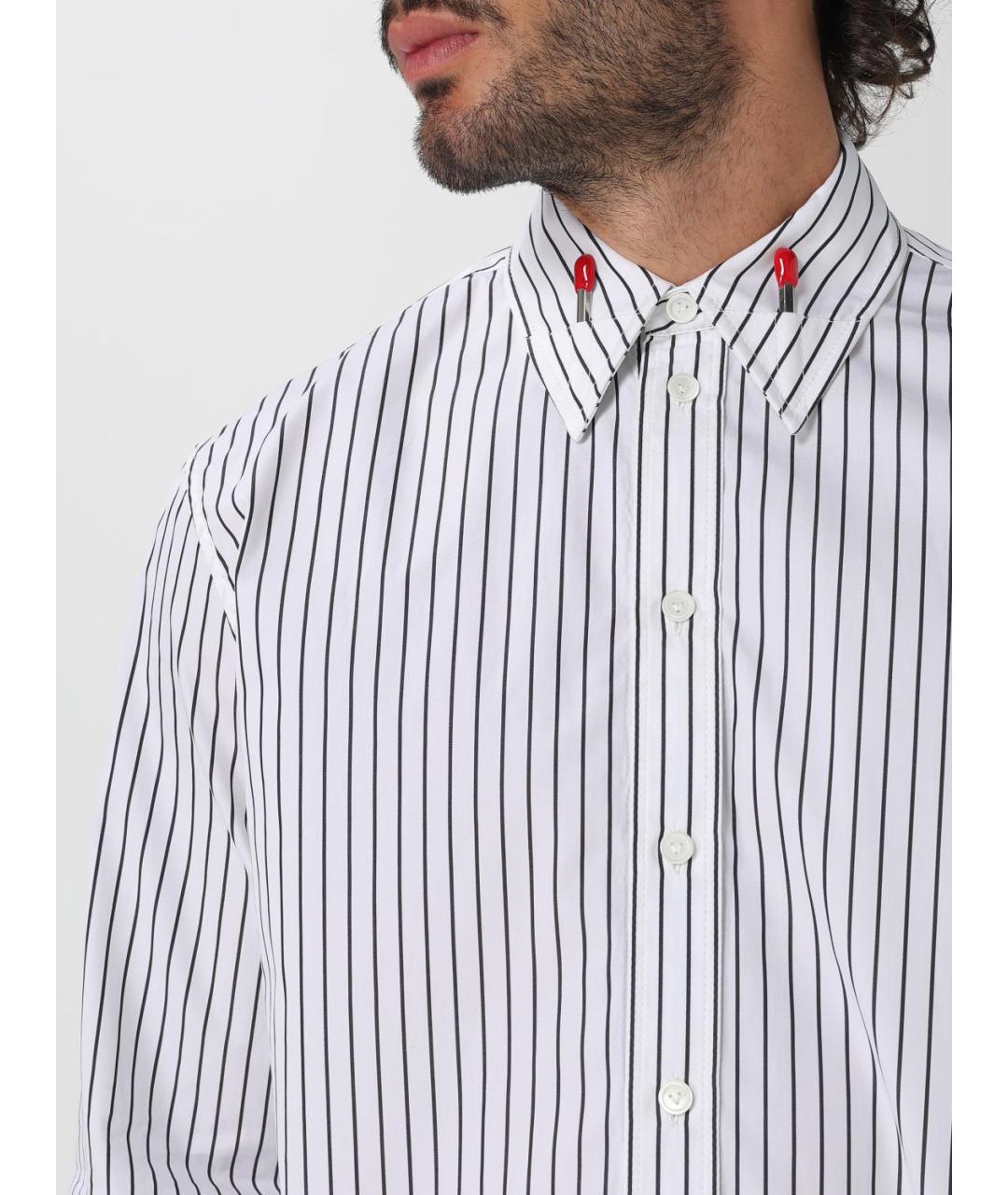 BOTTEGA VENETA Белая хлопковая кэжуал рубашка, фото 5