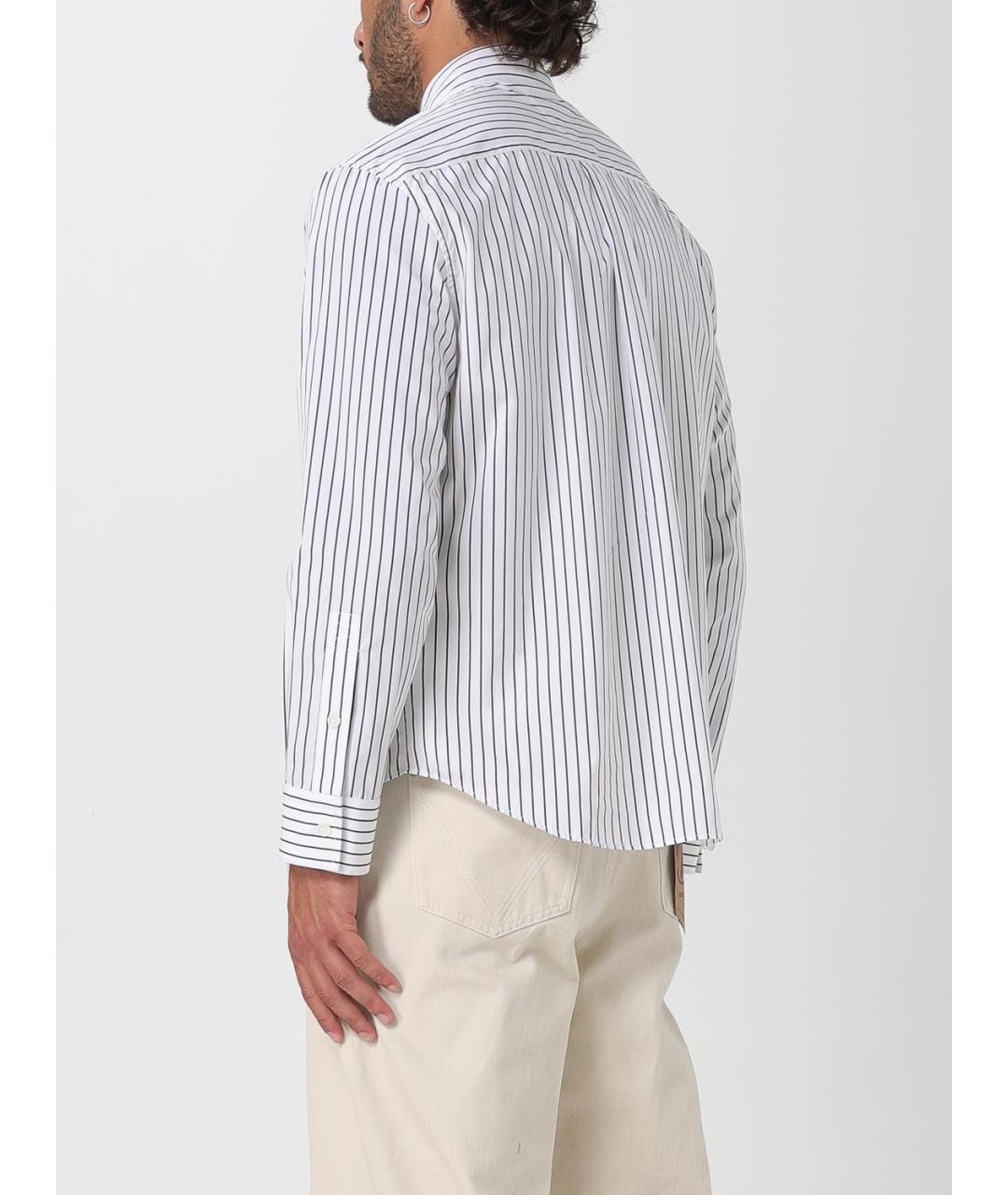 BOTTEGA VENETA Белая хлопковая кэжуал рубашка, фото 3