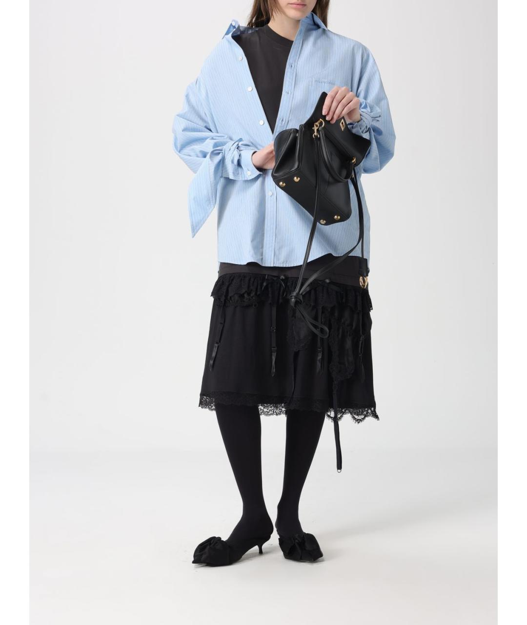 BALENCIAGA Голубая вискозная рубашка, фото 3