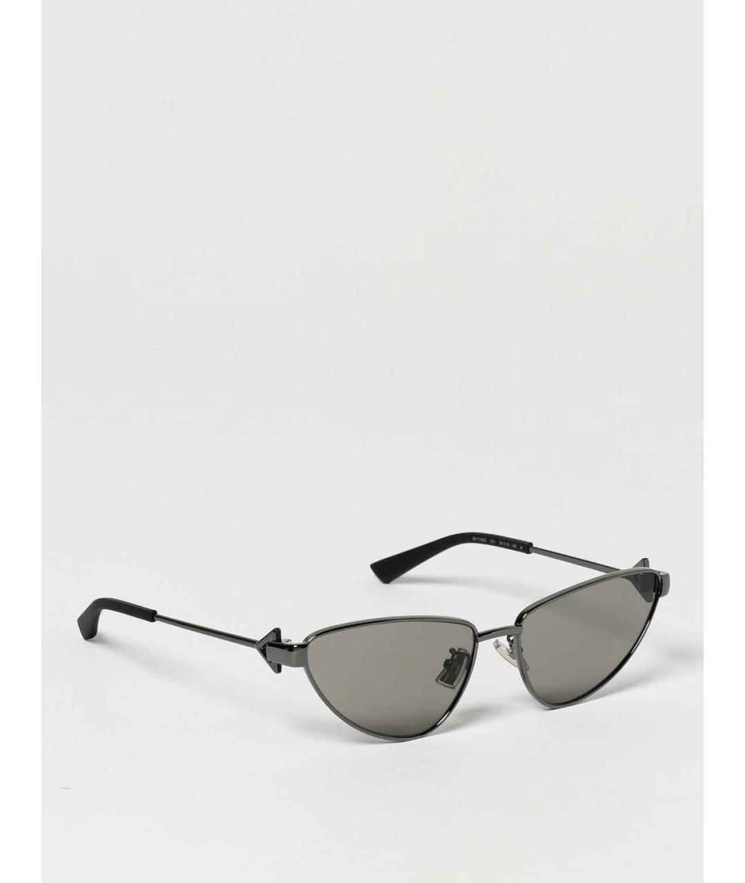 BOTTEGA VENETA Серебряные металлические солнцезащитные очки, фото 5