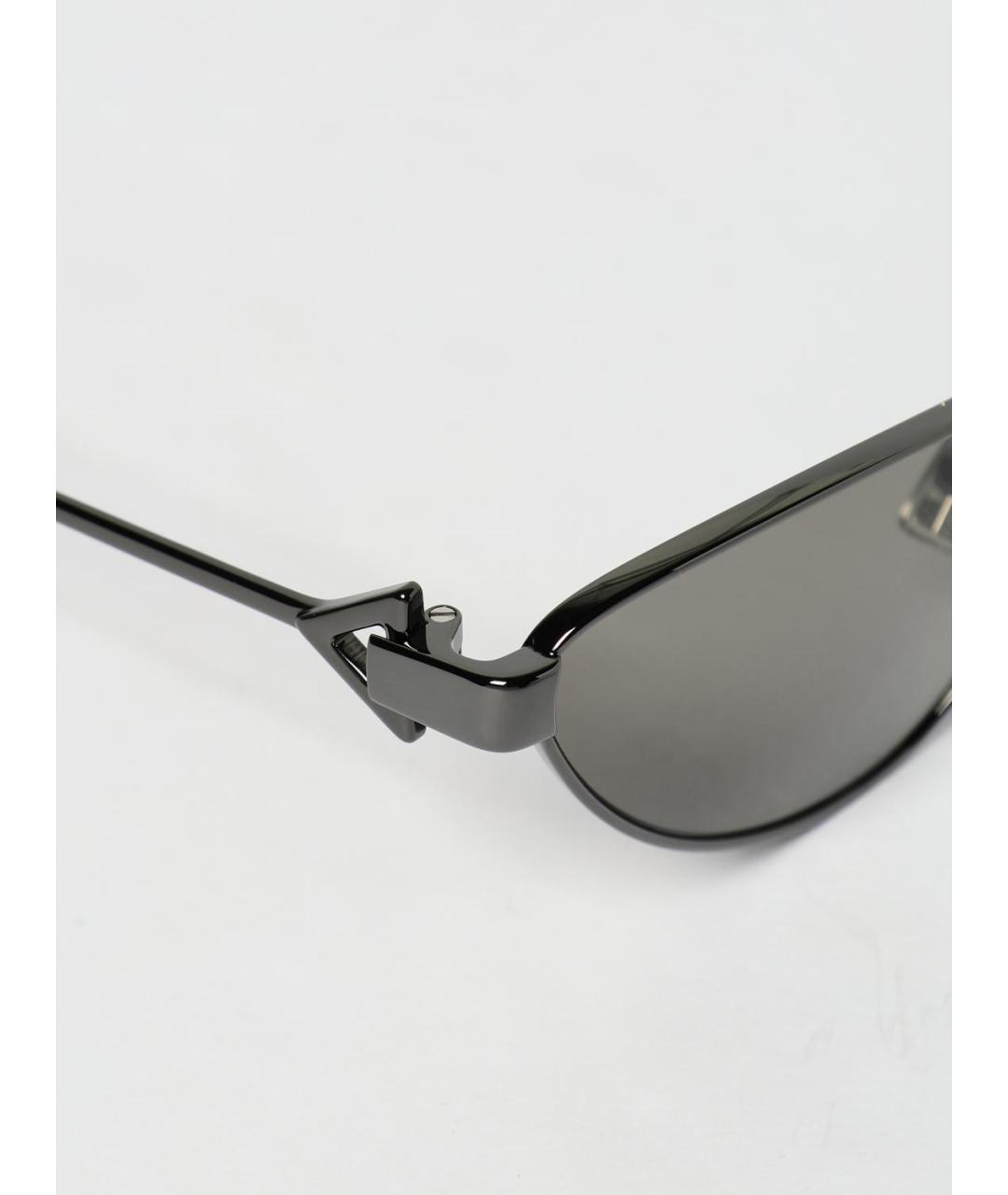 BOTTEGA VENETA Серебряные металлические солнцезащитные очки, фото 4