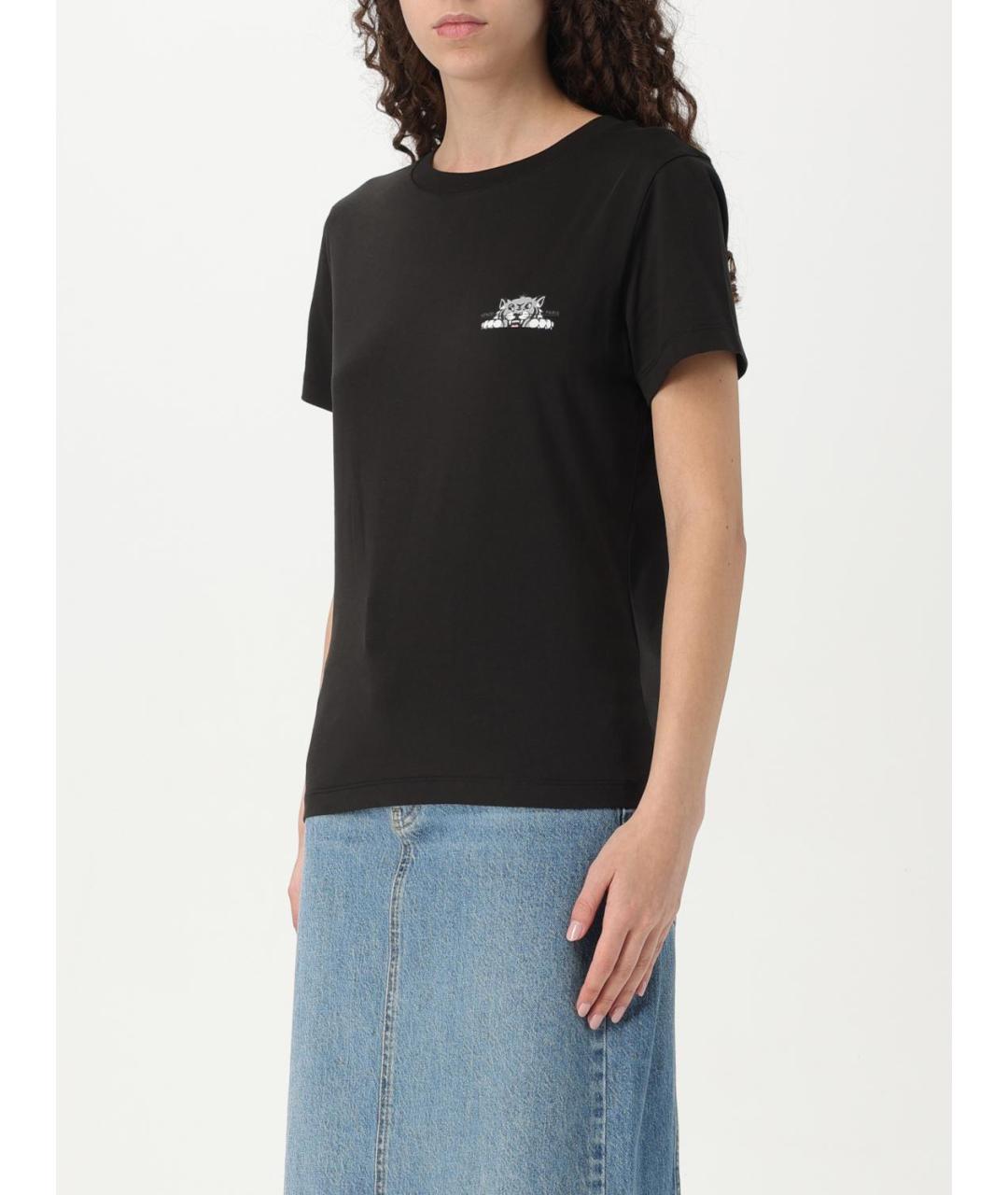 KENZO Черная хлопковая футболка, фото 3