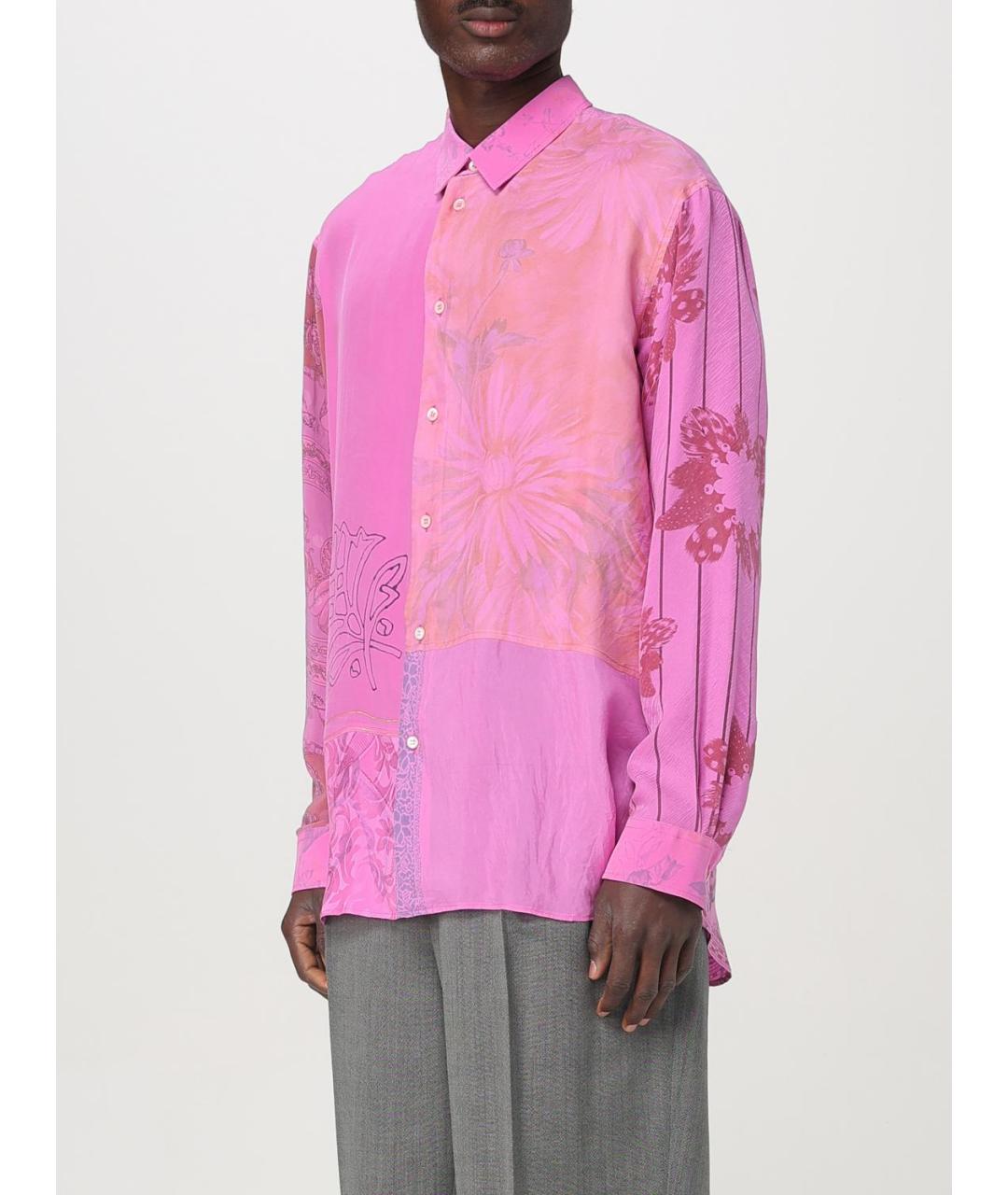 MAGLIANO Розовая шелковая кэжуал рубашка, фото 5
