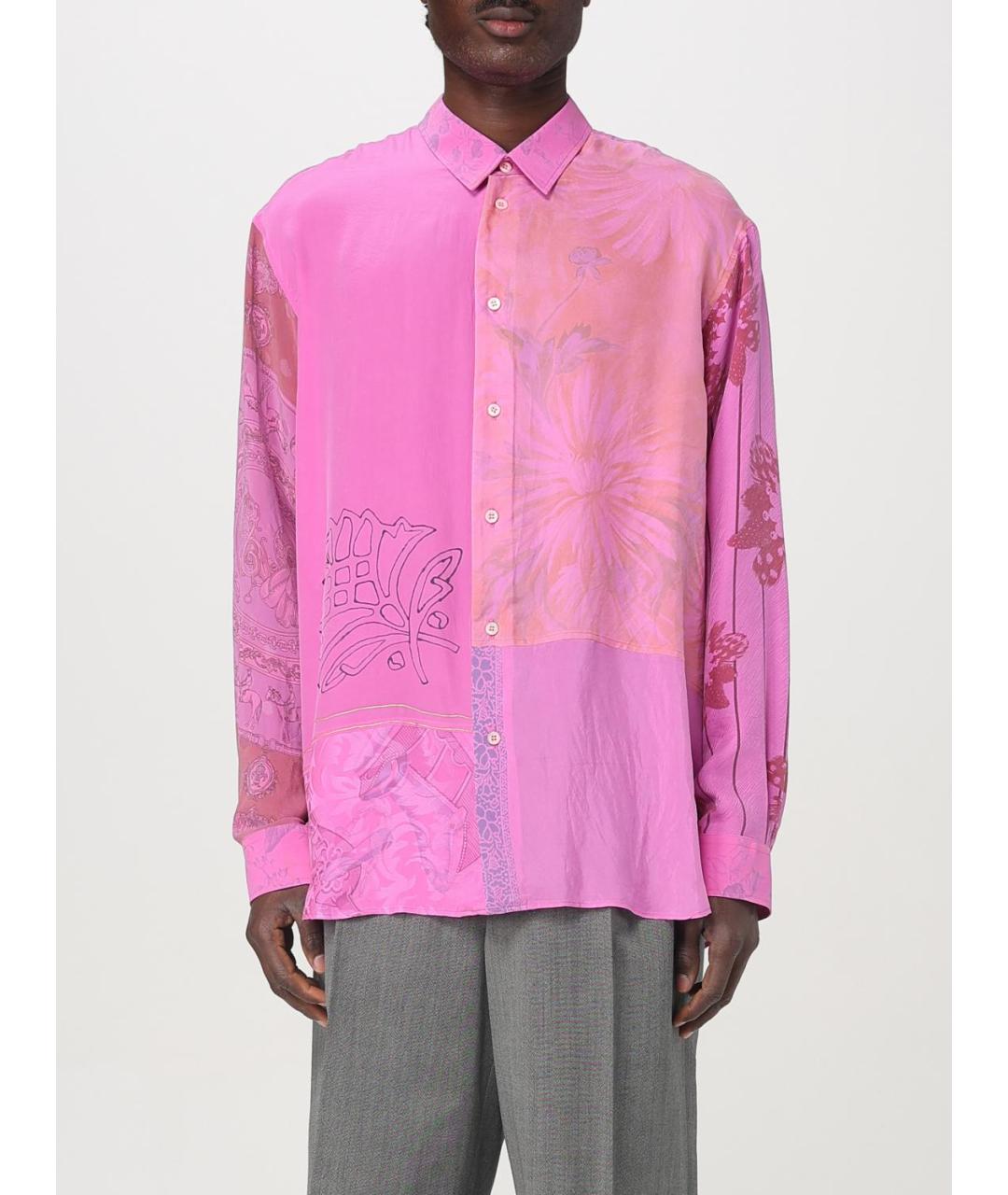 MAGLIANO Розовая шелковая кэжуал рубашка, фото 2