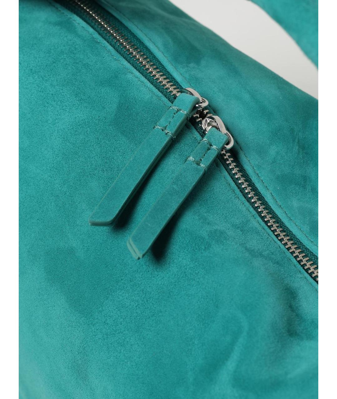 BY FAR Бирюзовая кожаная сумка с короткими ручками, фото 3