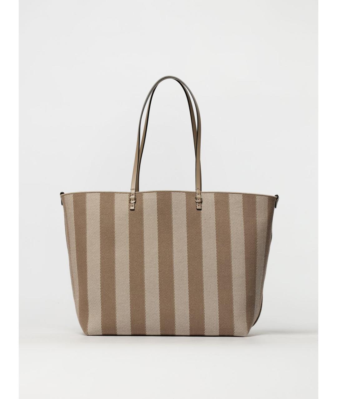 FENDI Бежевая тканевая сумка тоут, фото 6