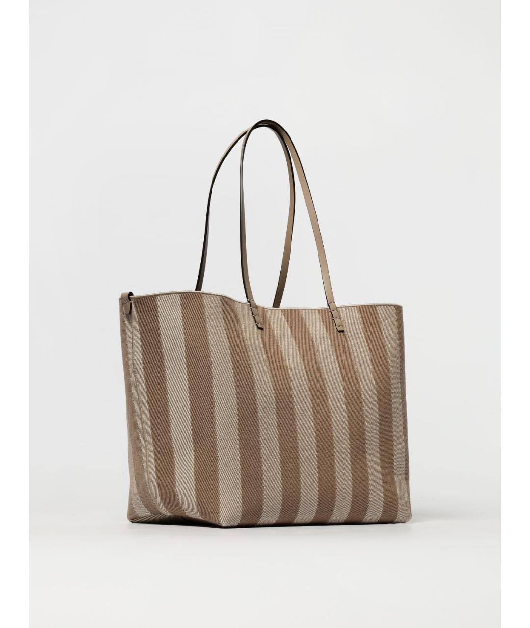 FENDI Бежевая тканевая сумка тоут, фото 3