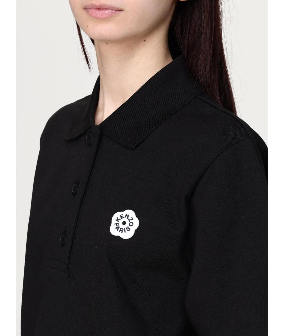 KENZO Черная хлопковая футболка, фото 4