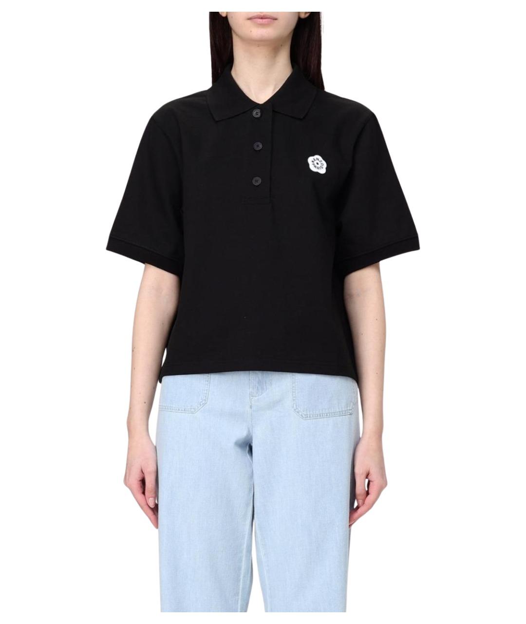 KENZO Черная хлопковая футболка, фото 1