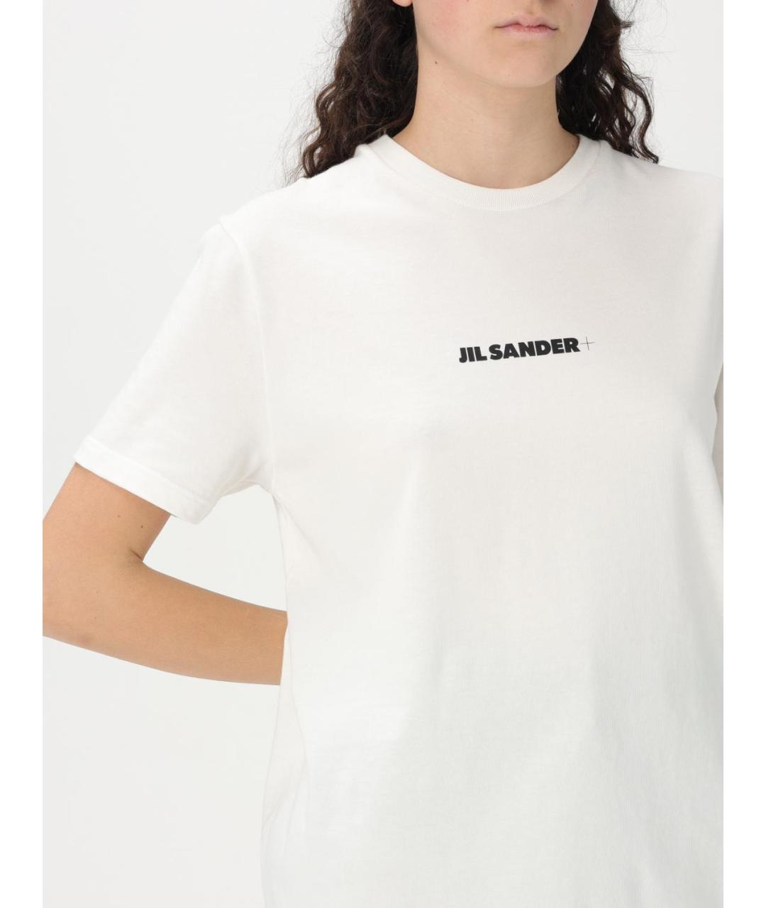 JIL SANDER Белая хлопковая футболка, фото 6