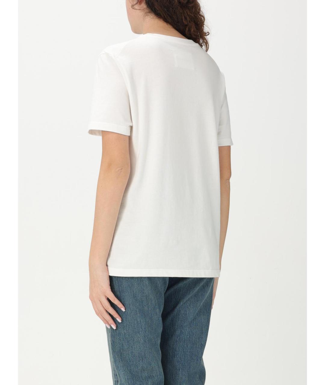 JIL SANDER Белая хлопковая футболка, фото 4