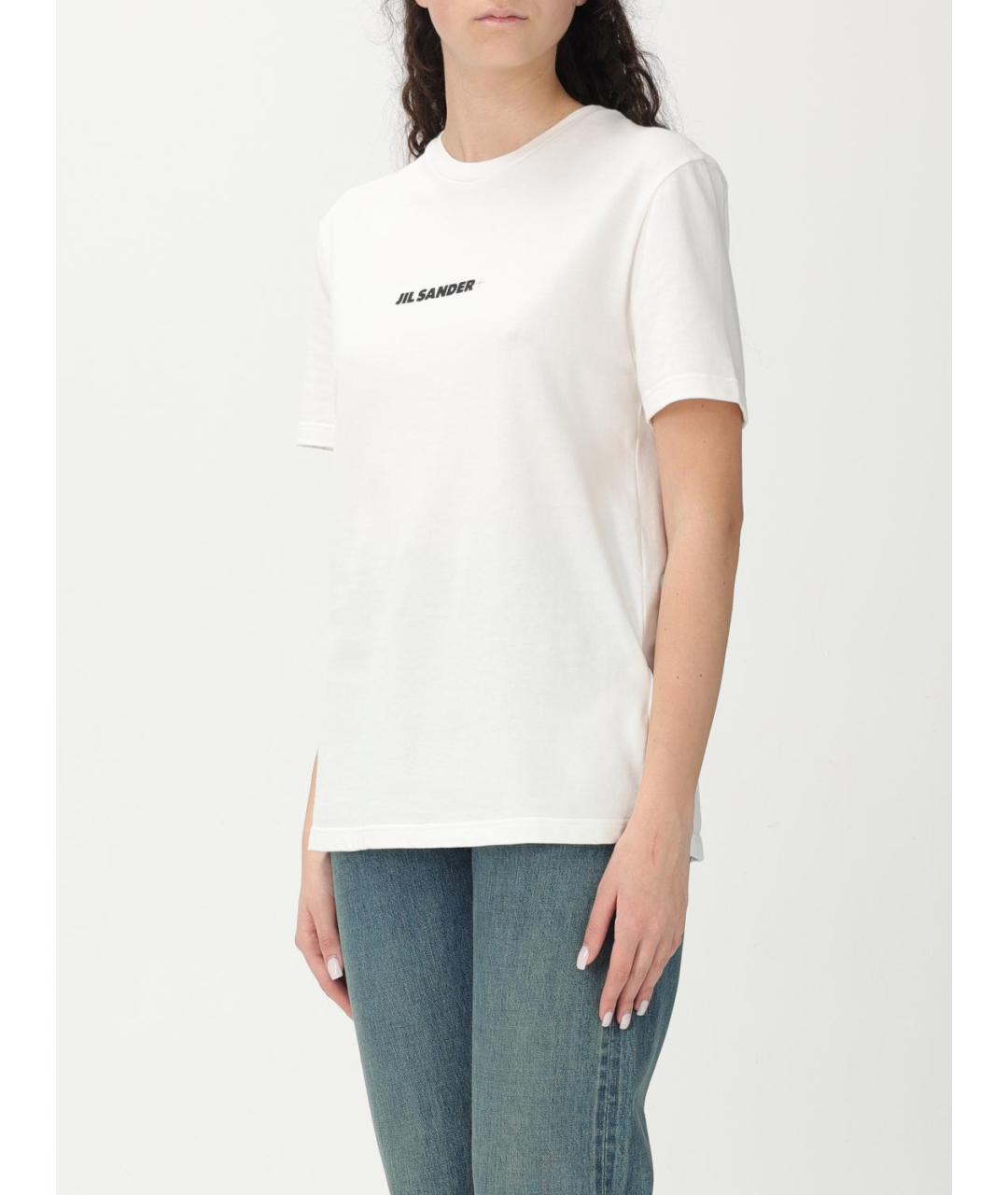 JIL SANDER Белая хлопковая футболка, фото 5