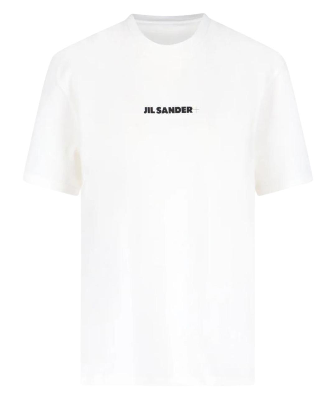 JIL SANDER Белая хлопковая футболка, фото 1