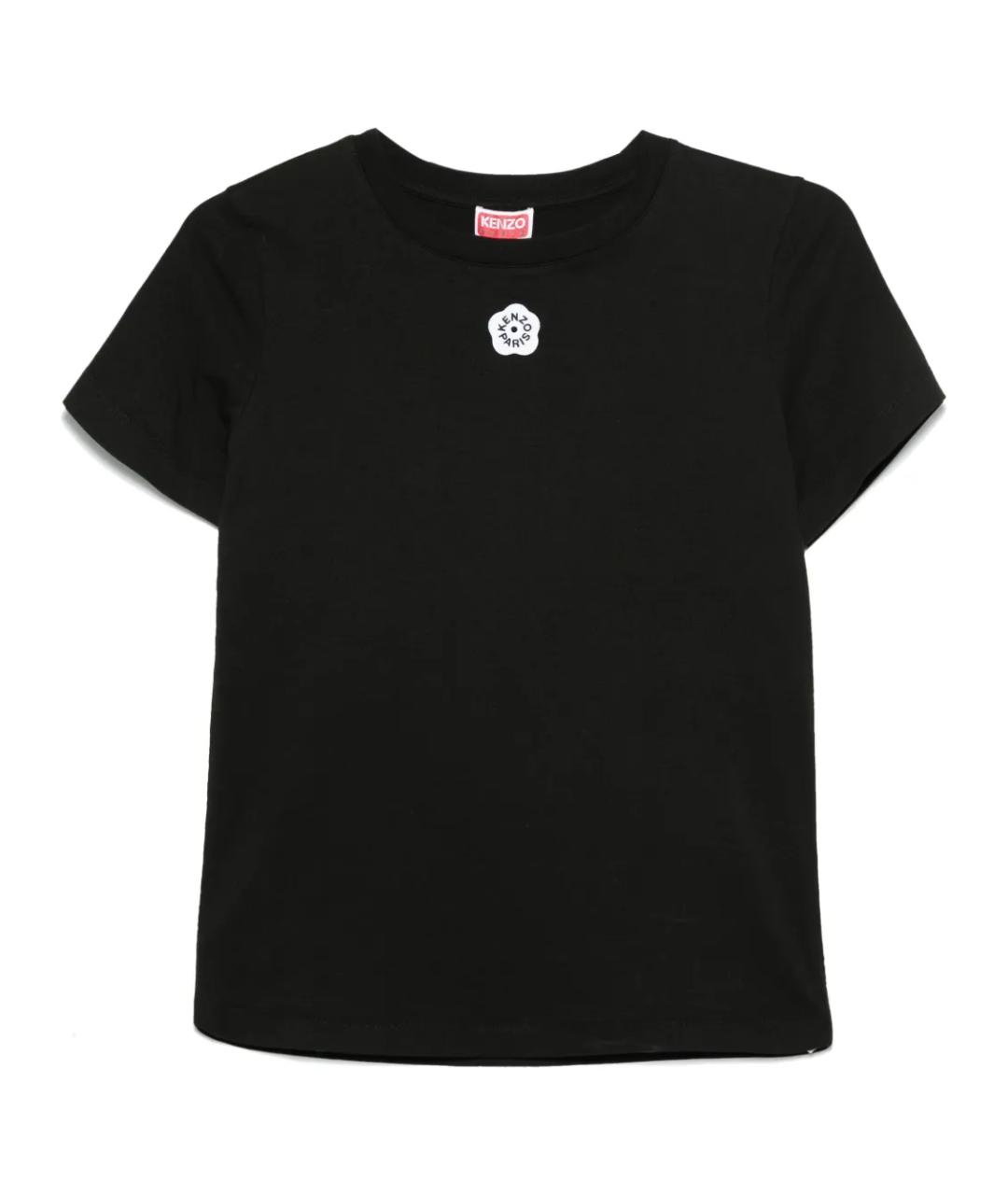 KENZO Черная хлопковая футболка, фото 1