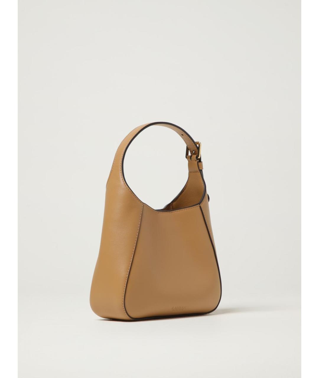 RALPH LAUREN Бежевая кожаная сумка через плечо, фото 2