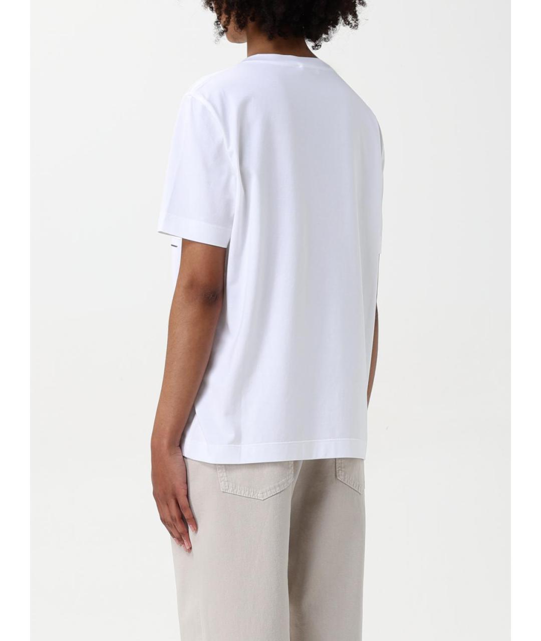 BRUNELLO CUCINELLI Белая хлопковая футболка, фото 4