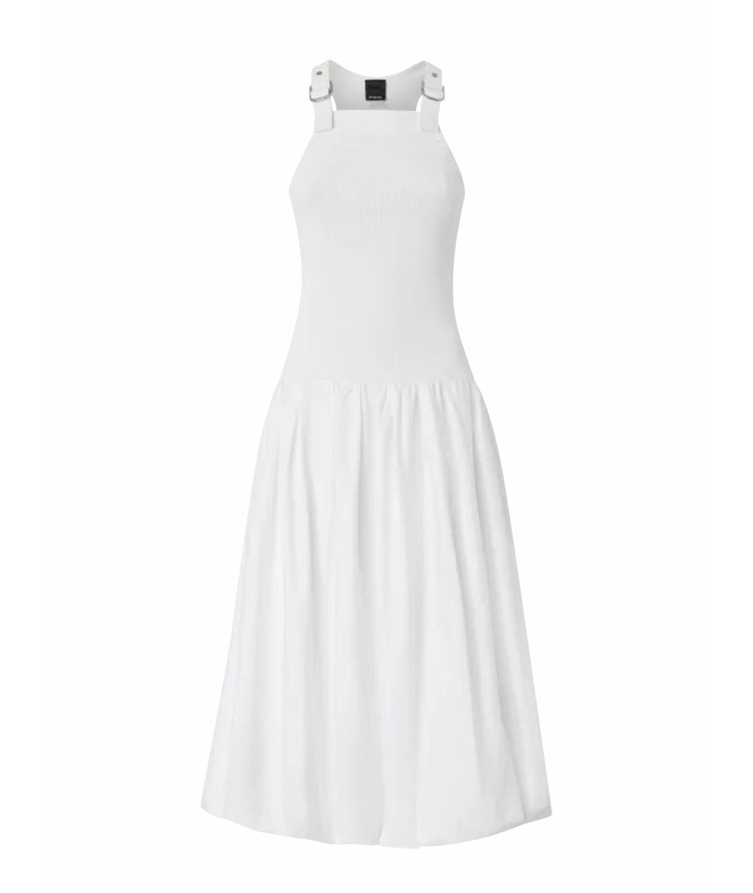 PINKO Белое хлопковое повседневное платье, фото 1