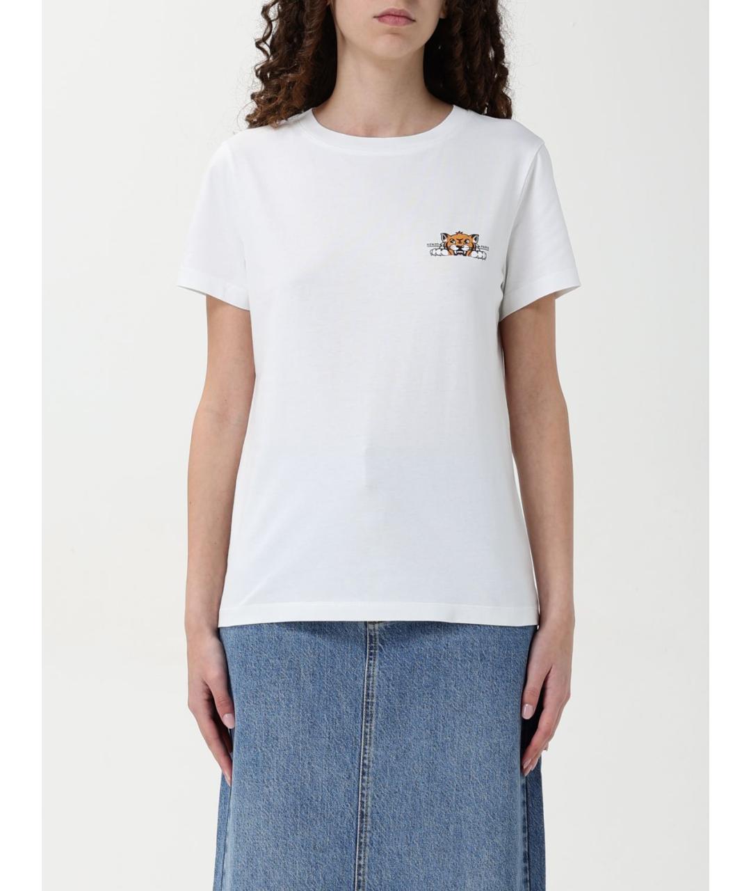 KENZO Белая хлопковая футболка, фото 2