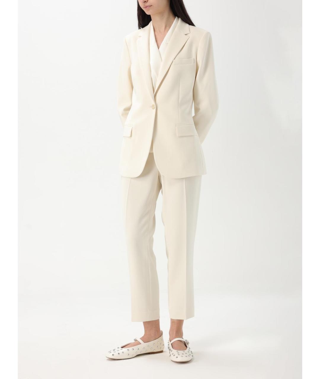 THEORY Бежевый ацетатный жакет/пиджак, фото 2