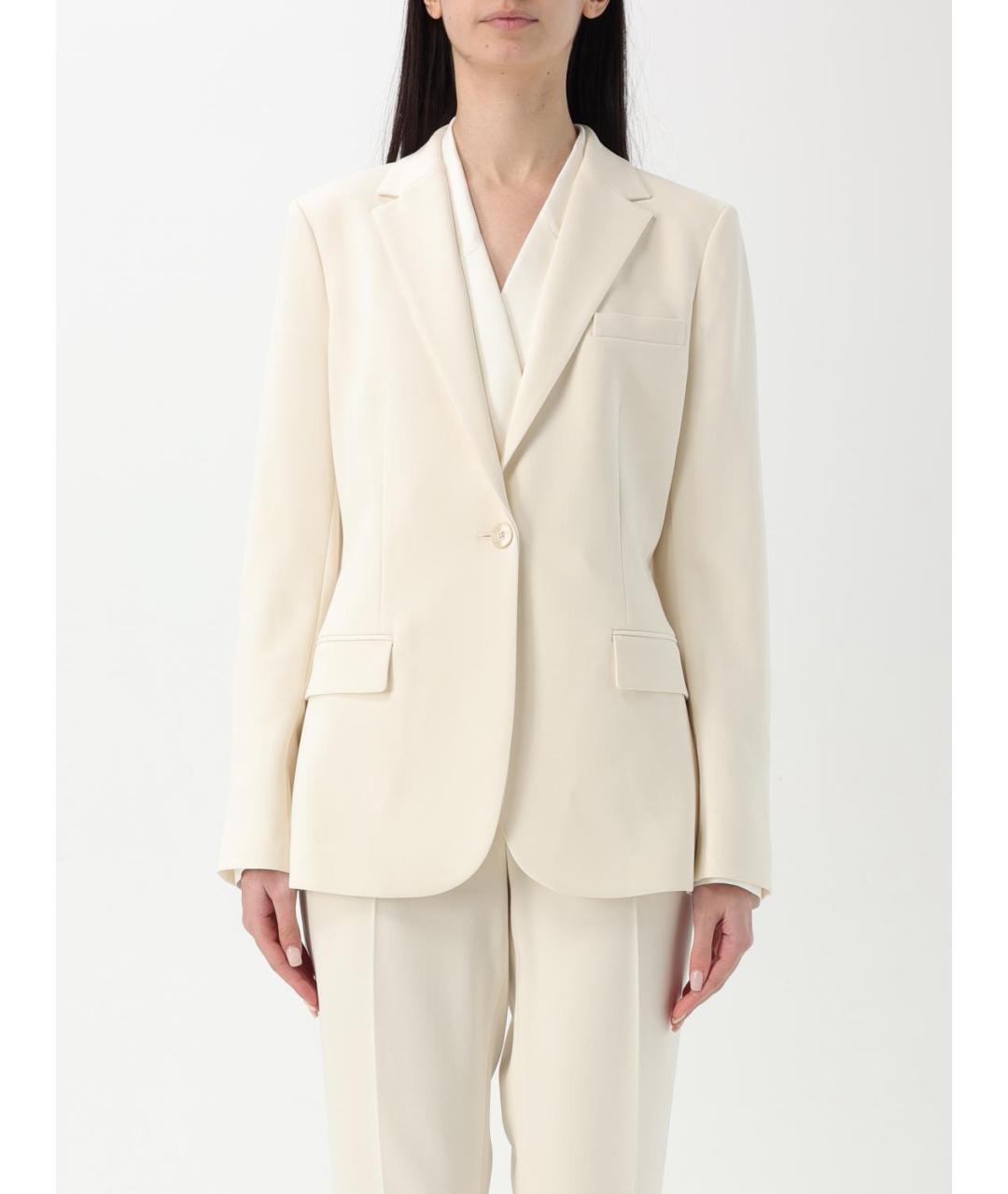 THEORY Бежевый ацетатный жакет/пиджак, фото 6